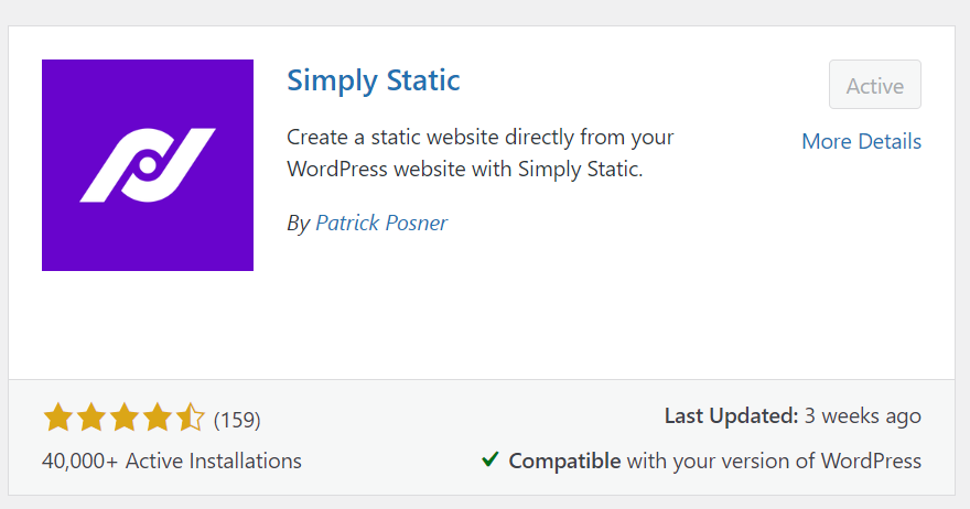 WordPress 网站转换为静态网站插件部署：Simply Static-威图博客